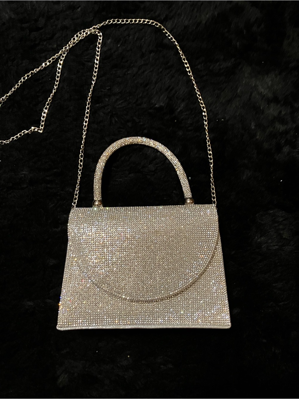 Crystal-Embellished Women’s Evening Bag - Champagne